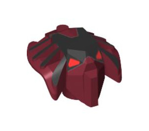 LEGO Dark Red Bionicle Toa Mahri Jaller Head (60273)