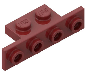 LEGO Dunkelrot Halterung 1 x 2 - 1 x 4 mit quadratischen Ecken (2436)