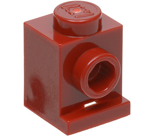 LEGO Donkerrood Steen 1 x 1 met Koplamp en Slot (4070 / 30069)
