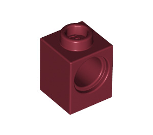 LEGO Rouge foncé Brique 1 x 1 avec Trou (6541)