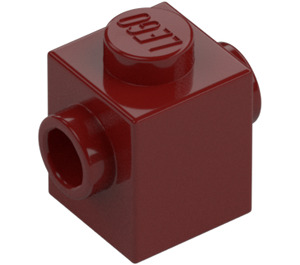 LEGO Rosso scuro Mattoncino 1 x 1 con Bottoncini su Due Lati opposti (47905)