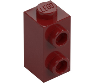 LEGO Rosso scuro Mattoncino 1 x 1 x 1.6 con Due Bottoncini laterali (32952)