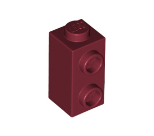 LEGO Rouge foncé Brique 1 x 1 x 1.6 avec Deux Goujons latéraux (32952)