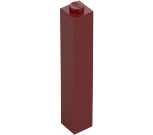 LEGO Dark Red Brick 1 x 1 x 5 with Hollow Stud (2453)