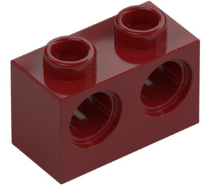 LEGO Tmavě červená Kostka 1 x 2 s 2 otvory (32000)