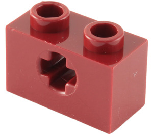 LEGO Dark Red Brick 1 x 2 with Axle Hole ('+' Opening and Bottom Tube) (31493 / 32064)