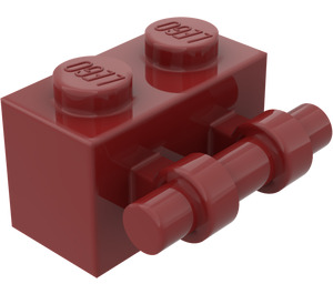 LEGO Rouge foncé Brique 1 x 2 avec Manipuler (30236)