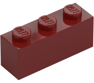 LEGO Mørk rød Kloss 1 x 3 (3622 / 45505)