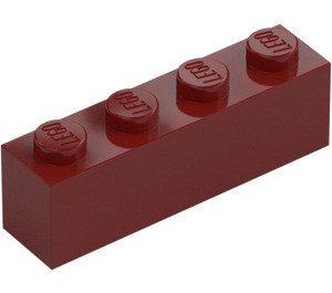 LEGO Mørk rød Kloss 1 x 4 (3010 / 6146)