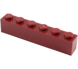 LEGO Rouge foncé Brique 1 x 6 (3009)