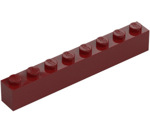 LEGO Tmavě červená Kostka 1 x 8 (3008)