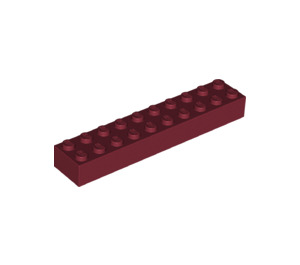 LEGO Donkerrood Steen 2 x 10 (3006 / 92538)