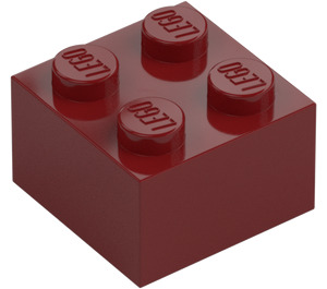 LEGO Tmavě červená Kostka 2 x 2 (3003 / 6223)