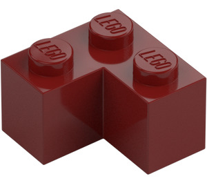 LEGO Tmavě červená Kostka 2 x 2 Roh (2357)