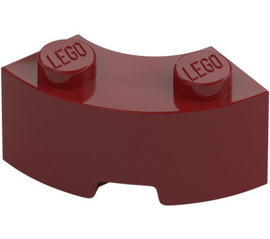 LEGO Dark Red Brick 2 x 2 Round Corner with Stud Notch and Reinforced Underside (85080)