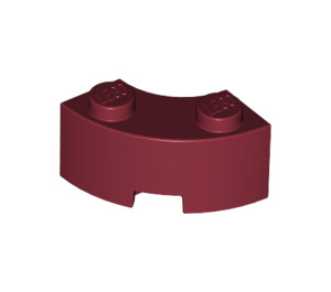 LEGO Dark Red Brick 2 x 2 Round Corner with Stud Notch and Reinforced Underside (85080)