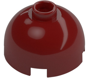 LEGO Dark Red Brick 2 x 2 Round with Dome Top (with Axle Holder) (3262 / 30367)