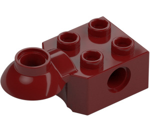 LEGO Dark Red Brick 2 x 2 with Horizontal Rotation Joint (48170 / 48442)