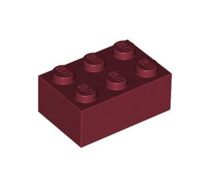 LEGO Dunkelrot Backstein 2 x 3 (3002)