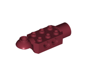 LEGO Rouge foncé Brique 2 x 3 avec Horizontal Charnière et Socket (47454)