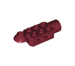 LEGO Donkerrood Steen 2 x 3 met Horizontaal Scharnier en Stopcontact (47454)