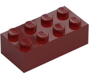 LEGO Tmavě červená Kostka 2 x 4 (3001 / 72841)