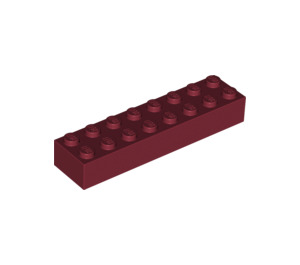 LEGO Donkerrood Steen 2 x 8 (3007 / 93888)