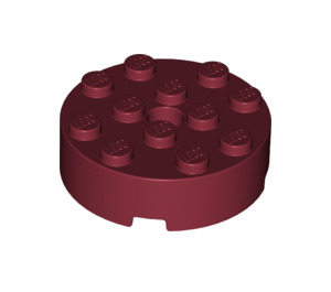LEGO Rouge foncé Brique 4 x 4 Rond avec Trou (87081)