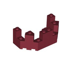LEGO Dark Red Brick 4 x 8 x 2.3 Turret Top (6066)