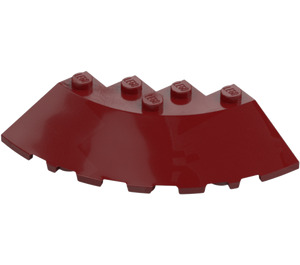 LEGO Donkerrood Steen 6 x 6 Rond (25°) Hoek (95188)