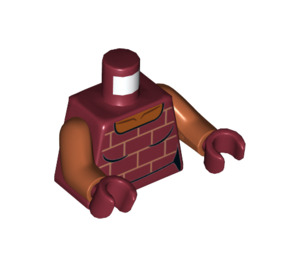 LEGO Donkerrood Steen Minifiguur Torso (973 / 76382)