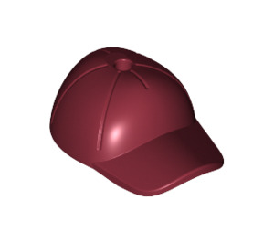 LEGO Dark Red Cap with Short Curved Bill with Hole on Top (11303)