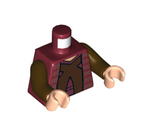 LEGO Donkerrood Chancellor Palpatine met Dubbelzijdig Hoofd Torso (973 / 76382)