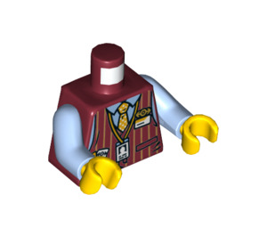 LEGO Tmavě červená Chuck Minifigurka Trup (973 / 76382)