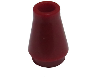 LEGO Dark Red Cone 1 x 1 without Top Groove (4589 / 6188)