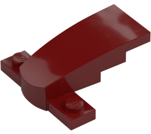 LEGO Dark Red Curved Front End and Base 4 x 4 x 1.3 (93589)