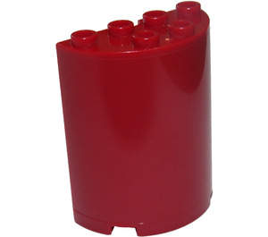 LEGO Dunkelrot Zylinder 2 x 4 x 4 Hälfte (6218 / 20430)