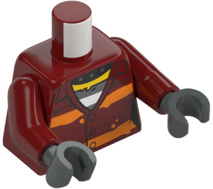 LEGO Ciemno czerwony Daisy Kaboom z Szary Ręce Minifigurka Tułów (973 / 76382)