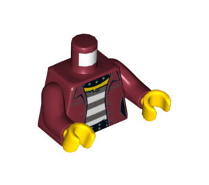 LEGO Dark Red Daisy Kaboom with Yellow Hands Minifig Torso (973 / 76382)