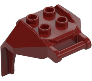 LEGO Dark Red Design Brick 4 x 3 x 3 with 3.2 Shaft (27167)