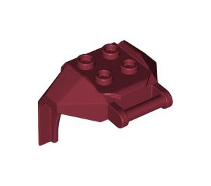LEGO Donkerrood Design Steen 4 x 3 x 3 met 3.2 Shaft (27167)