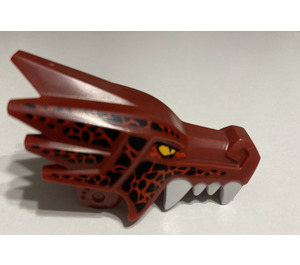 LEGO Dark Red Dragon Head with Red Markings