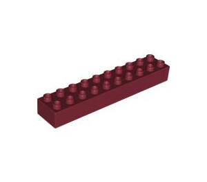 LEGO Dark Red Duplo Brick 2 x 10 (2291)