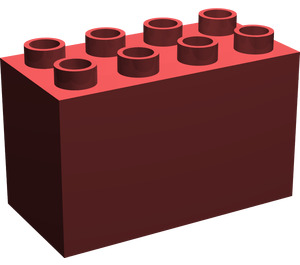 LEGO Dark Red Duplo Brick 2 x 4 x 2 (31111)