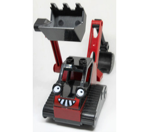 LEGO Dark Red Duplo Crawler Backhoe Assembly