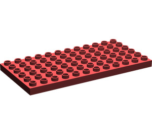 LEGO Rouge foncé Duplo assiette 6 x 12 (4196 / 18921)