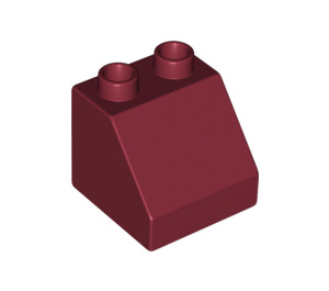 LEGO Rouge foncé Duplo Pente 2 x 2 x 1.5 (45°) (6474 / 67199)