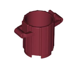 LEGO Dark Red Dustbin with 2 Lid Holders (2439)