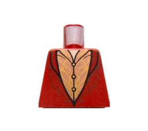 LEGO Dark Red Elrond Torso without Arms (973)
