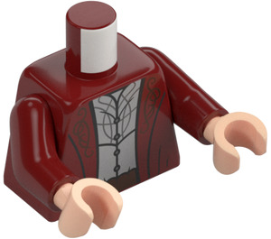 LEGO Dark Red Elrond with Dark Red Robe Minifig Torso (973 / 76382)